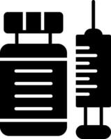 Vaccine Preventative Injection Glyph vector