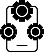 App Development Process Glyph vector