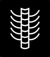 Backbone X Ray Spinal Imaging Glyph vector