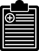 Medical Report Health Summary Glyph vector