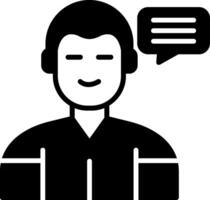 Over-Talkative Behavior Glyph vector