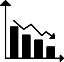 Line Chart Statistical Data Glyph vector