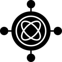 Gyroscope Orientation Sensor Glyph vector