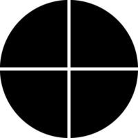 Pie Chart Glyph vector