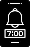 Alarm Notification System Glyph vector