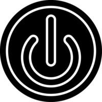 Power Button Activation Switch Glyph vector