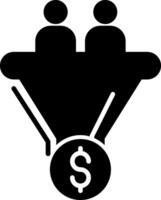 Sales Pipeline Strategy Glyph vector