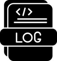 Log File Icon Glyph vector