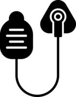 Oxygen Mask Breathing Aid Glyph vector
