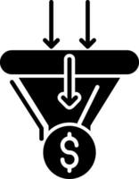 Need Assessment Process Glyph vector