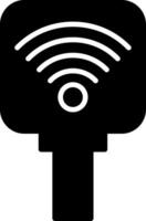 Wifi Sign Wireless Network Signal Glyph vector