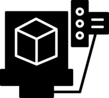 3D Scanning Process Glyph vector