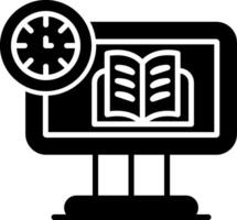Online Education Web-based Learning Glyph vector