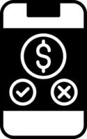 Payment Confirmation Transaction Approval Glyph vector