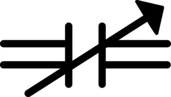 Variable Capacitor Design Glyph vector