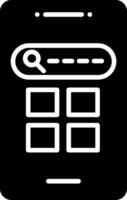 App Search Feature Glyph vector