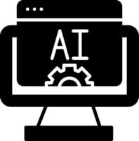 Artificial Intelligence Tools Glyph vector