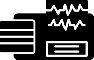 ECG Machine Heart Activity Monitor Glyph vector
