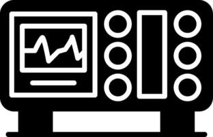 Oscilloscope Waveform Display Glyph vector