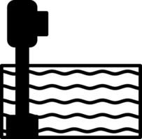 Water Level Liquid Depth Sensor Glyph vector