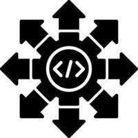 Programming Development Process Glyph vector