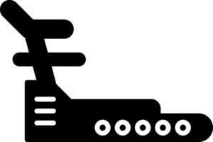 Treadmill Running Glyph vector