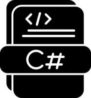 C Sharp Coding Language Glyph vector