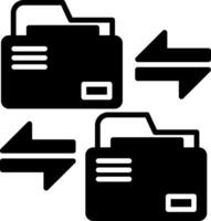 Data Moving Process Glyph vector