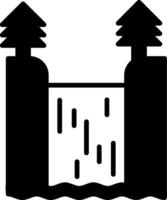 Windmill Renewable Energy Source Glyph vector
