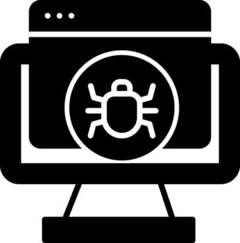 Software Bug Issue Glyph vector