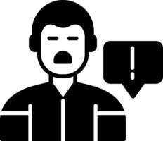 ADHD Inappropriate Actions Glyph vector