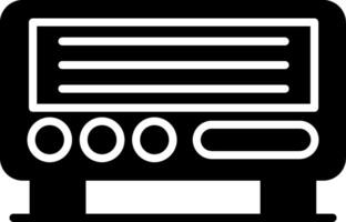 Oscilloscope Signal Analyzer Glyph vector