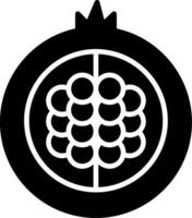 Pomegranate Red Fruit Glyph vector
