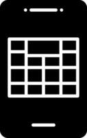 Spreadsheet Editing Tool Glyph vector