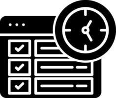 Project Deadline Management Glyph vector