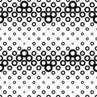 Black and white circle pattern background design - abstract graphic vector