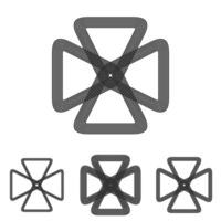 Line loop science logo design set vector