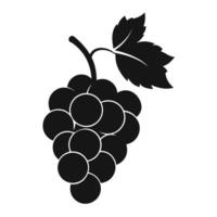 Grape Bunch Silhouette Simple Graphic vector