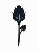 Leaf Silhouette Minimalist Botany vector