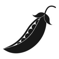 Pea Pod Isolated Object vector