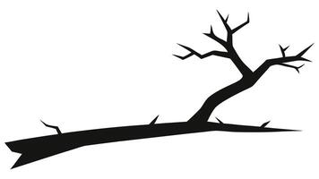 Silhouette Of A Fallen Tree Branch vector