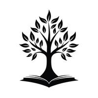 Tree Growing From Open Book vector