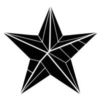 Black star geometric shape isolated design vector