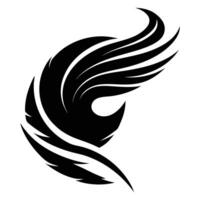 Abstract feather wing design illustration vector