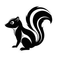 Simple cartoon illustration of a skunk vector