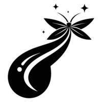 Abstract butterfly design with sparkles vector