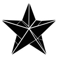 Black star abstract geometric graphic design vector