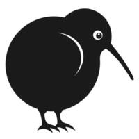 Silhouette of a kiwi bird illustration vector