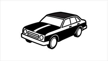 Muscle Car Vibes With a Classic Attitude. black car isolated on white background vector