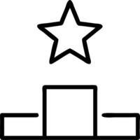 A podium with a star-shaped award, celebrating success. vector